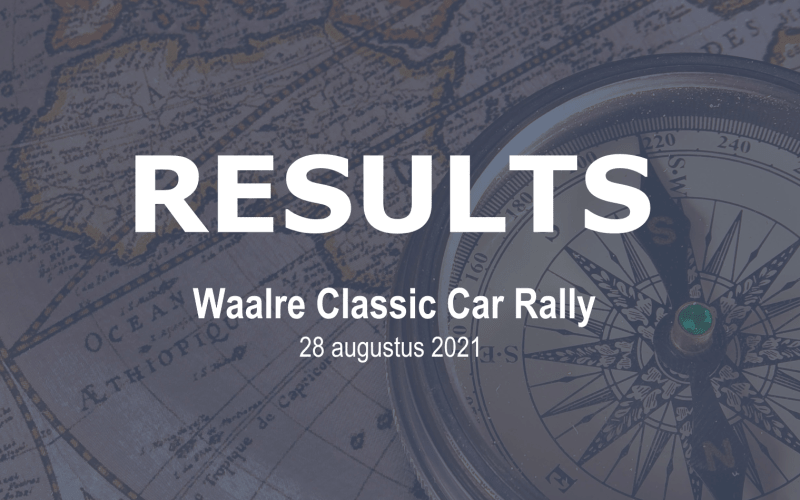 Uitslag Waalre Classic Car Rally 2021