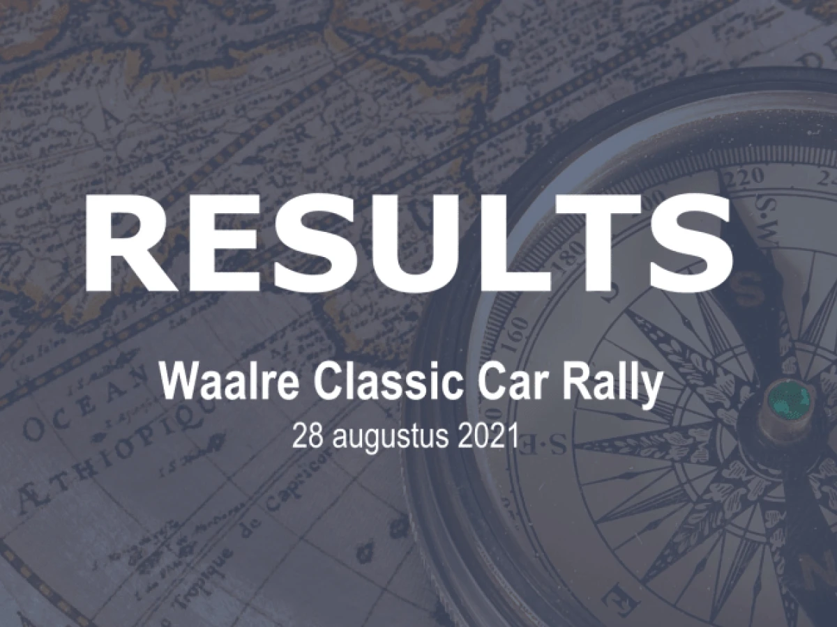 Uitslag Waalre Classic Car Rally 2021