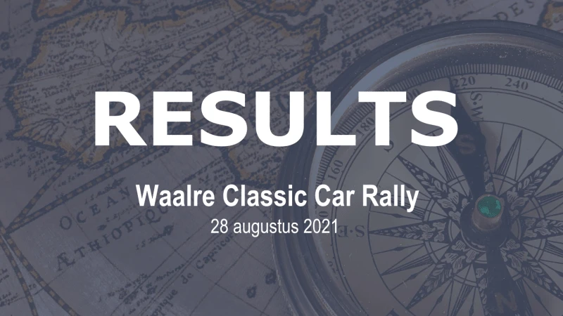 Uitslag Waalre Classic Car Rally 2021